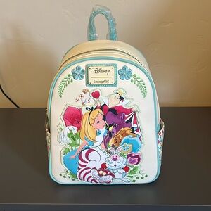 Loungefly Disney Alice in Wonderland Floral Characters Portrait Mini Backpack